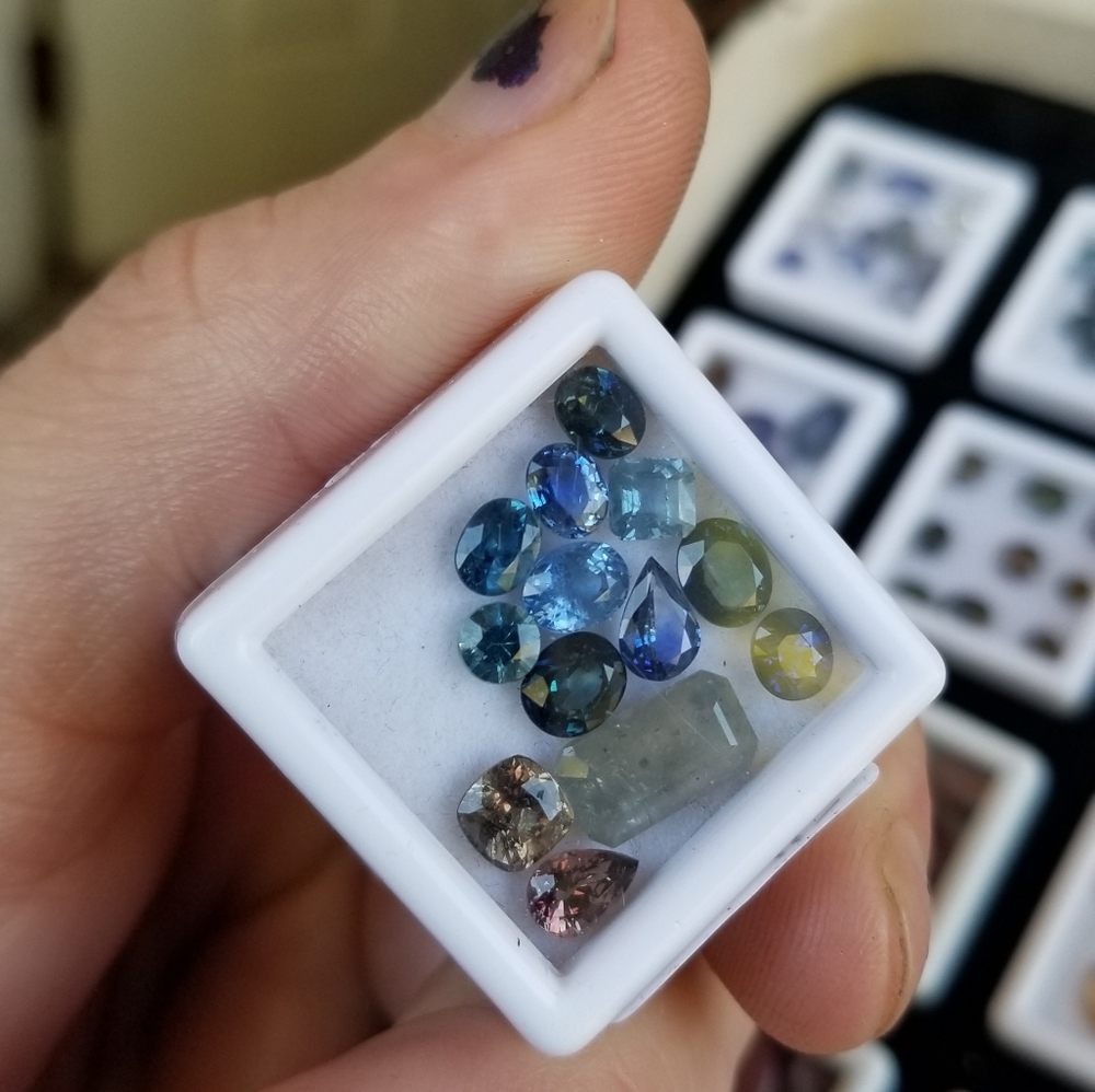 13 natural loose sapphires